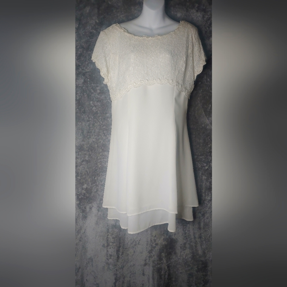 Jeffrey and Dara off-white summer dress